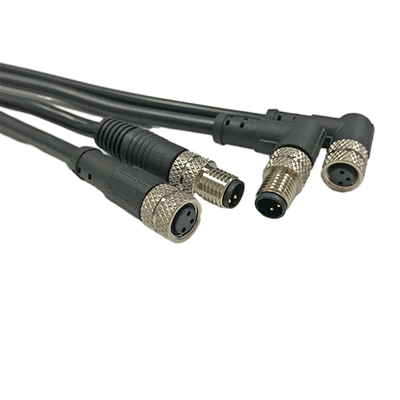 Chiều dài tùy chỉnh Kết thúc miễn phí cáp ngoài trời Đầu nối M8 4pin Nữ Bộ phận chống nước