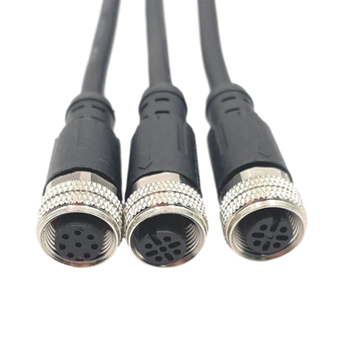 Cụm cáp chống nước M12 từ nam sang nữ với đầu nối 4 chân 8 chân