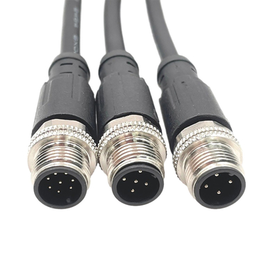 Cụm cáp chống nước M12 từ nam sang nữ với đầu nối 4 chân 8 chân