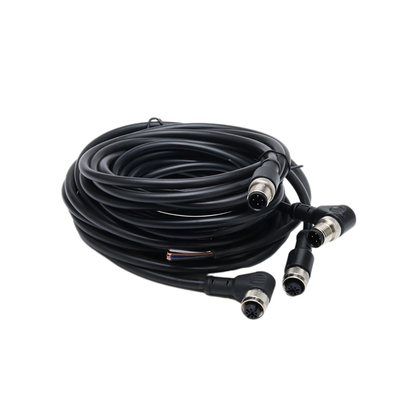 Cụm cáp chống nước Pigtail một đầu kết thúc thẳng với áo khoác PVC 1M BK 4C × AWG22