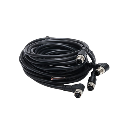 Cụm cáp chống nước Pigtail một đầu kết thúc thẳng với áo khoác PVC 1M BK 4C × AWG22