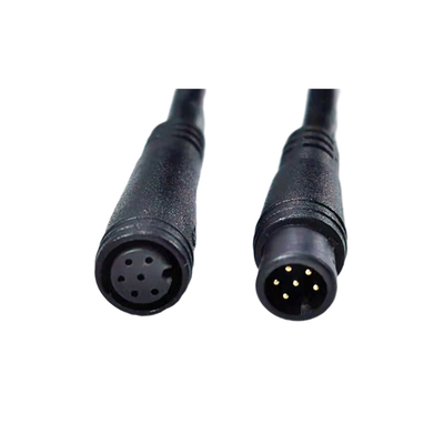 Chiều dài 3Ft Nam đến Nữ M8 6pin Xe đạp chống nước Cáp định vị GPS Áo khoác PVC
