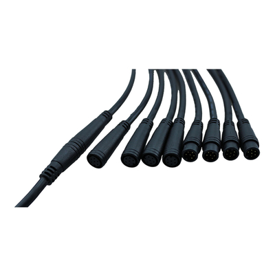 Chiều dài 3Ft Nam đến Nữ M8 6pin Xe đạp chống nước Cáp định vị GPS Áo khoác PVC