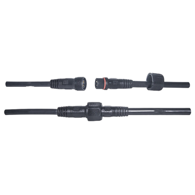Màu đen Cáp điện chống nước M14 M21 Nam đến Nữ Áo khoác PVC