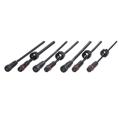 Màu đen Cáp điện chống nước M14 M21 Nam đến Nữ Áo khoác PVC
