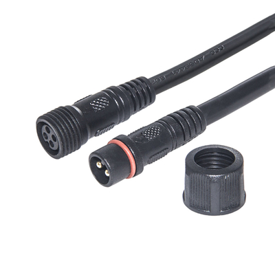 Màu đen Cáp điện chống nước M14 M21 Nam đến Nữ Áo khoác PVC