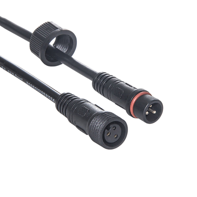 Màu đen Cáp điện chống nước M14 M21 Nam đến Nữ Áo khoác PVC