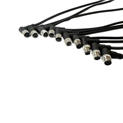 Cụm cáp đa lõi M12 tùy chỉnh Góc phải cho cảm biến