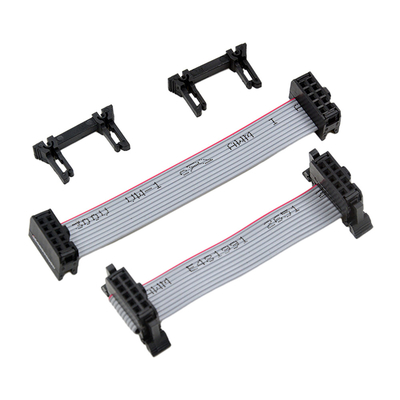 Cụm cáp IDC màu xám 10P, Cáp phẳng dải băng kép 2,54mm