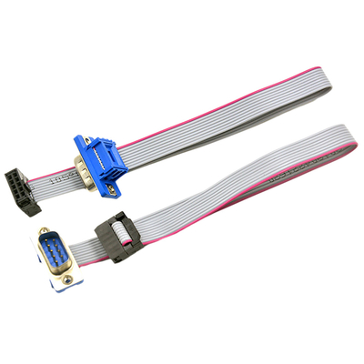Cáp ruy băng OEM 2,54 Mm IDC DB9 Nam Nữ để gắn bảng điều khiển