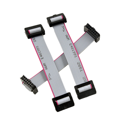 Các cụm cáp IDC ruy băng phẳng với đầu nối 6 chân 6 chân 2 hàng kép 2x3 chân