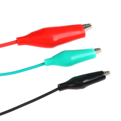 Dây cáp điện cá sấu kết thúc đôi Dây dài 100cm Chất liệu PVC SẮT
