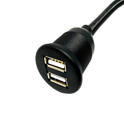 Cáp cổng USB kép USB2.0 chống nước 1 mét cho xe máy ô tô