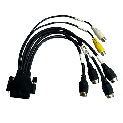 Các cụm cáp ép xung M12 sang RCA tùy chỉnh Khóa vít màu đen
