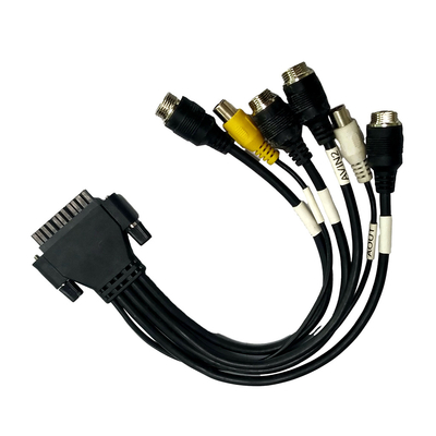 Các cụm cáp ép xung M12 sang RCA tùy chỉnh Khóa vít màu đen