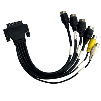 Các cụm cáp ép xung M12 sang RCA tùy chỉnh Khóa vít màu đen