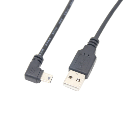 Cáp dữ liệu sạc USB nam USB 2.0 Mini với đầu nối góc phải