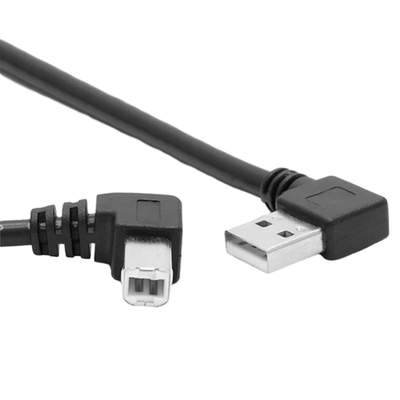 Cáp dữ liệu máy in USB 1 mét với góc trái kép loại 90 độ L