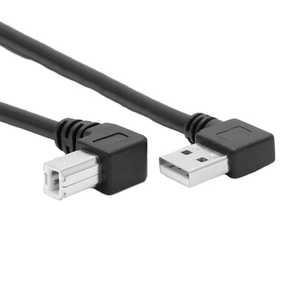 Cáp dữ liệu máy in USB 1 mét với góc trái kép loại 90 độ L