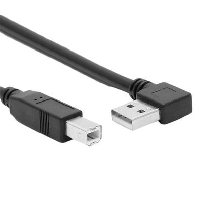 Cáp dữ liệu máy in USB 1 mét với góc trái kép loại 90 độ L