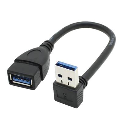 Cáp dữ liệu sạc USB 2.4A, Cáp cấp nguồn mở rộng góc phải lên xuống bên trái