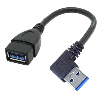 Cáp dữ liệu sạc USB 2.4A, Cáp cấp nguồn mở rộng góc phải lên xuống bên trái