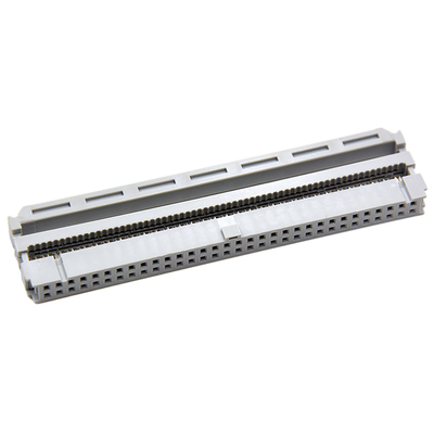 Đầu nối IDC 64 chân 2,54 Mm Cách điện màu xám tiếp xúc đơn cho cáp phẳng