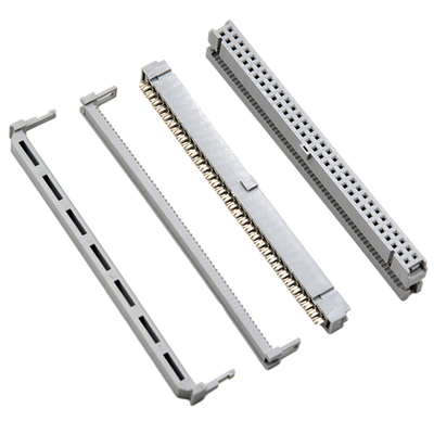 Đầu nối IDC 64 chân 2,54 Mm Cách điện màu xám tiếp xúc đơn cho cáp phẳng