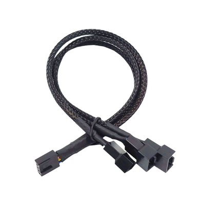 2.54mm Pitch Amp Connector Cable Assemblies Aluminium Foil Shielded Wire Harness Cho Fan PC
