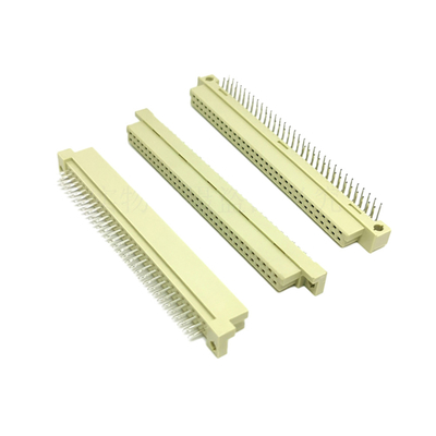 Din41612 2.54mm Pitch DIN Connector 48 pin nữ 3 hàng ổ cắm loại C thông qua lỗ bao vỏ dọc