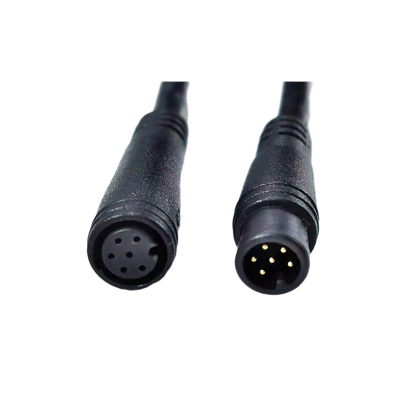 Chiều dài 3Ft Nam đến Nữ M8 6pin Xe đạp chống nước Cáp định vị GPS Áo khoác PVC