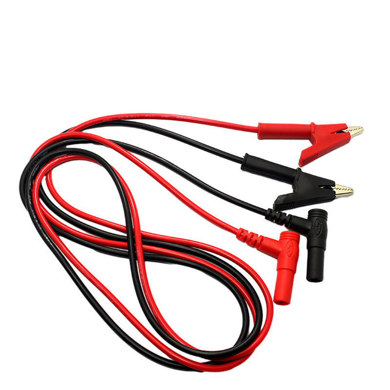 Cáp vạn năng kỹ thuật số 3Ft Crocodile Clip Màu đỏ đen