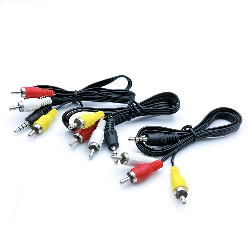 Cáp âm thanh video 20m 3 RCA đến 3 RCA với bộ chuyển đổi đầu cắm nam Bộ chuyển đổi âm thanh