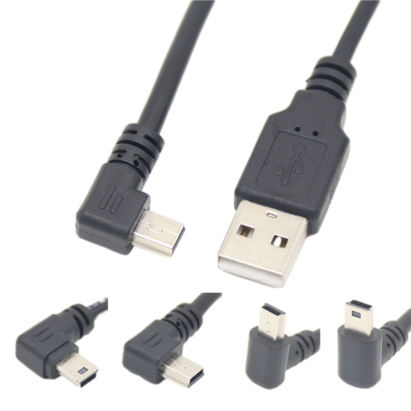 Cáp dữ liệu sạc USB nam USB 2.0 Mini với đầu nối góc phải