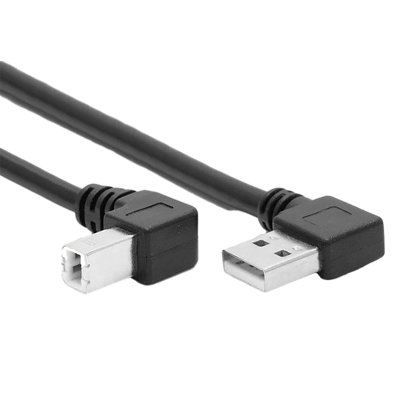 Cáp dữ liệu máy in USB 1 mét với góc trái kép loại 90 độ L
